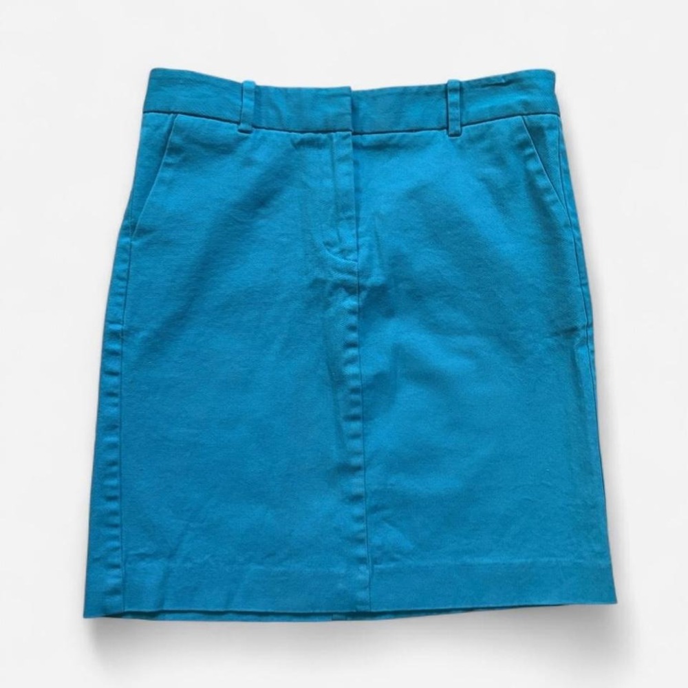 90s Y2K Blue Pencil Skirt Mini‎ Josephine 2 XS Preppy Beach Women's Retro Party